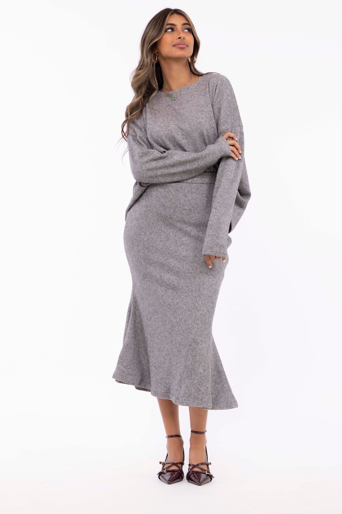 Knit grey set
