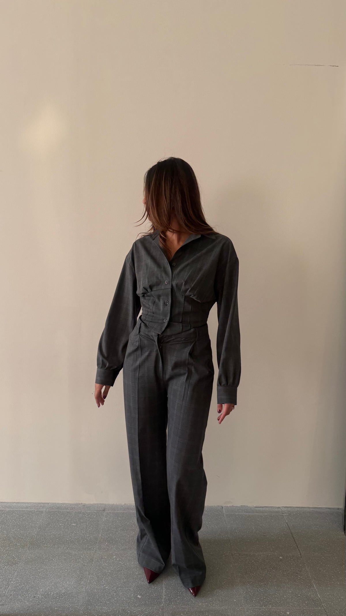 Grey pants set
