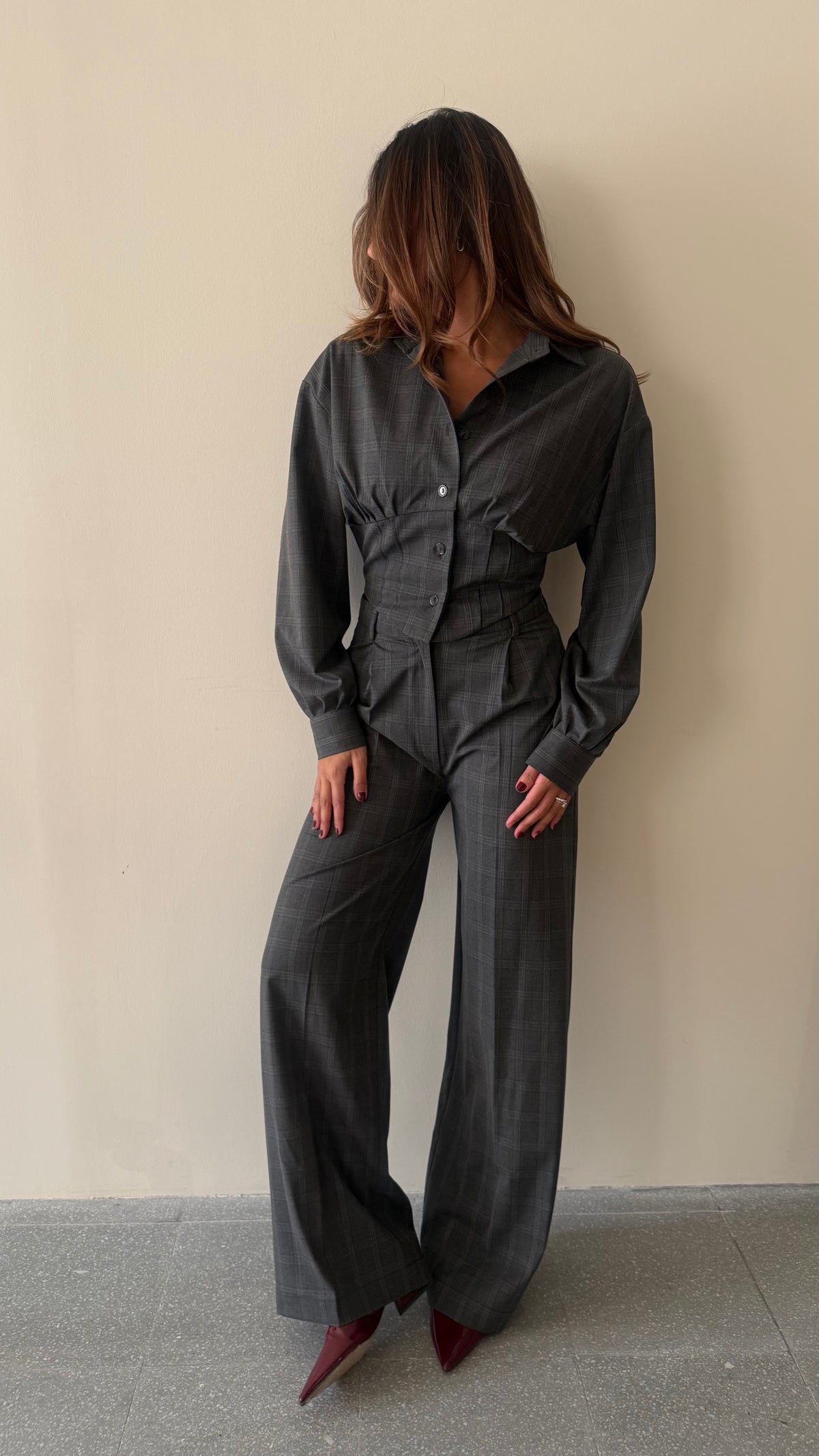 Grey pants set