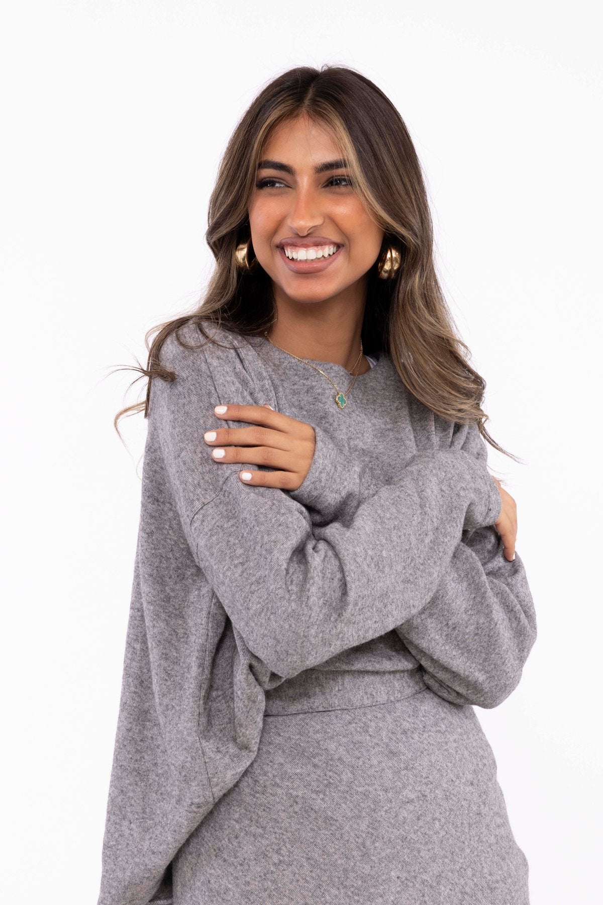 Knit grey set