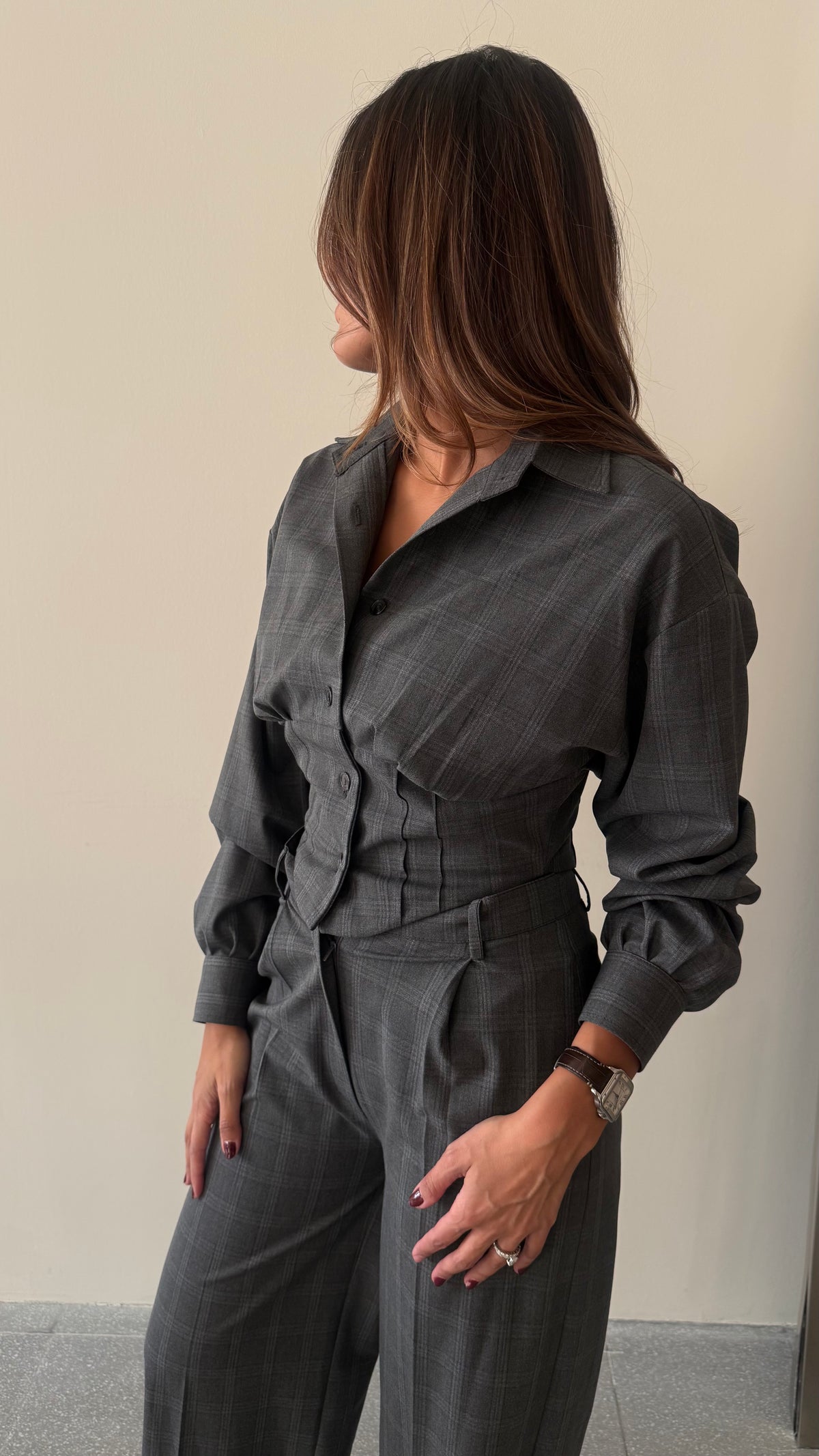 Grey pants set