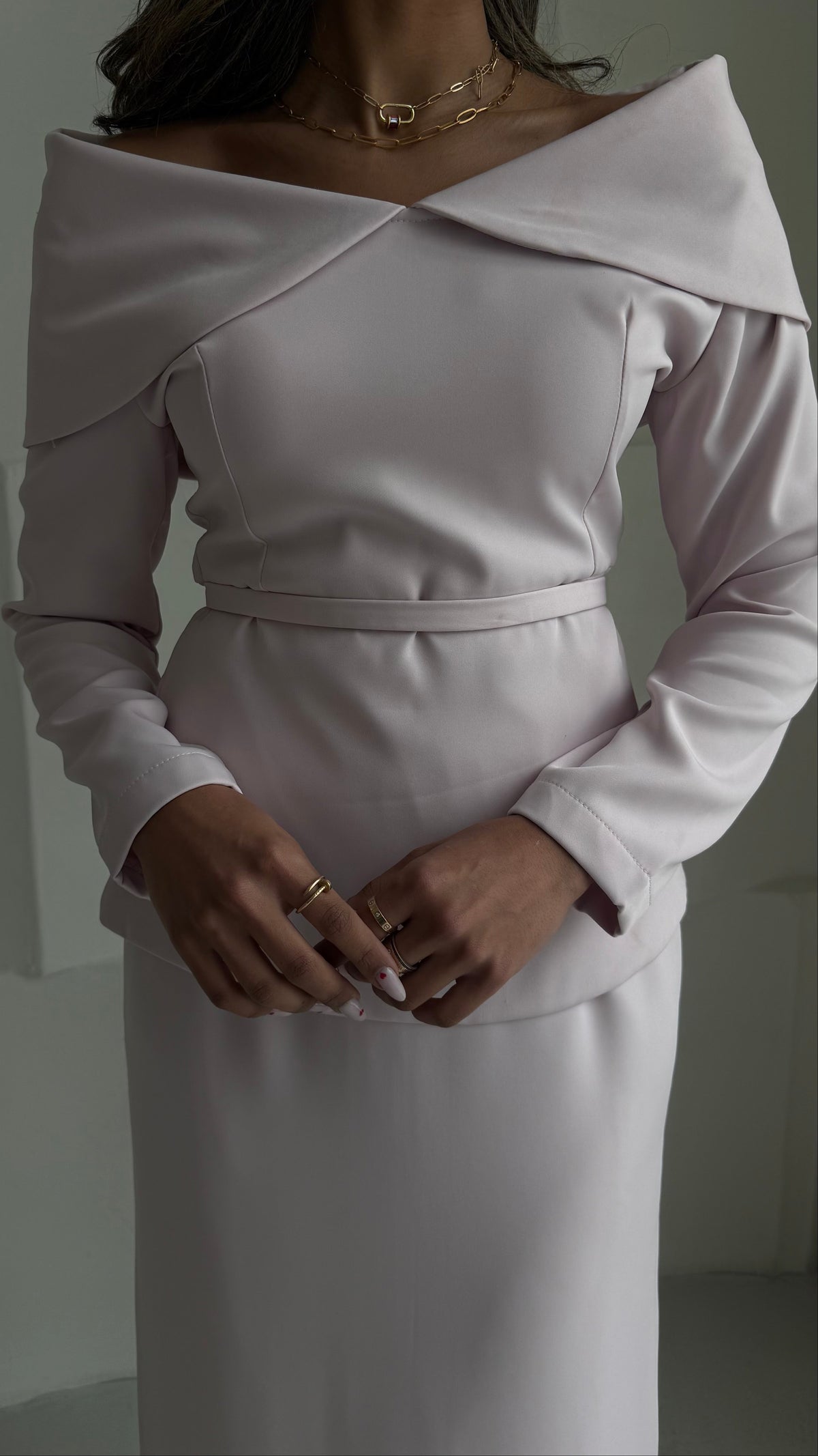 Baby pink maxi set